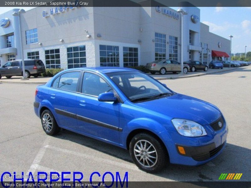 Sapphire Blue / Gray 2008 Kia Rio LX Sedan