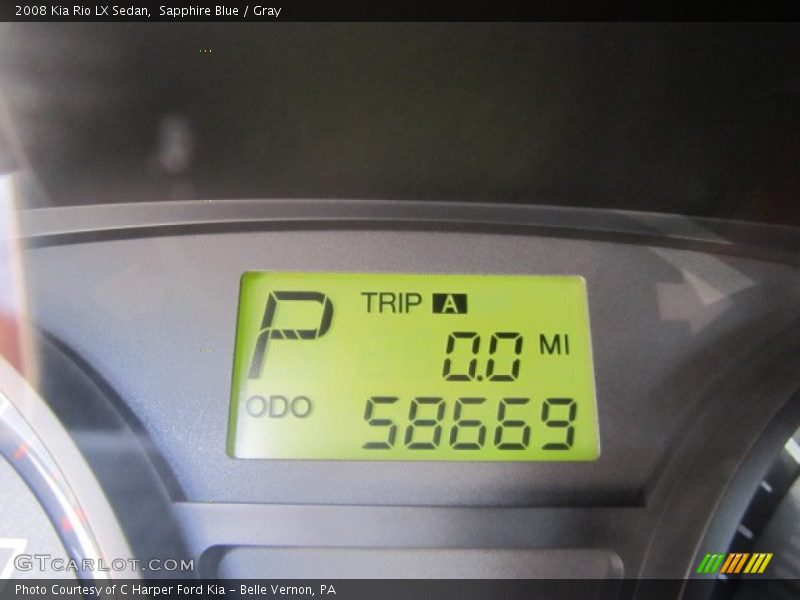 Sapphire Blue / Gray 2008 Kia Rio LX Sedan