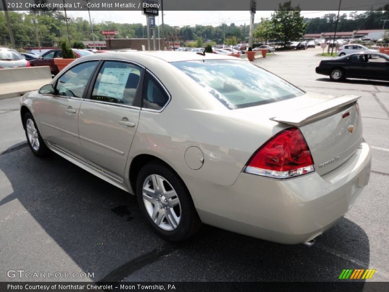 Gold Mist Metallic / Ebony 2012 Chevrolet Impala LT