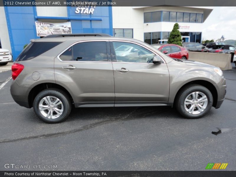 Mocha Steel Metallic / Jet Black 2012 Chevrolet Equinox LT AWD