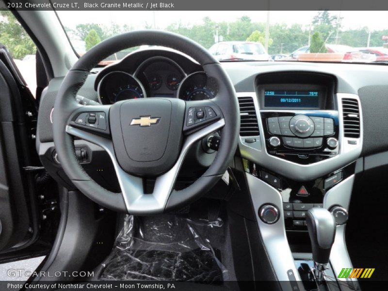 Black Granite Metallic / Jet Black 2012 Chevrolet Cruze LT