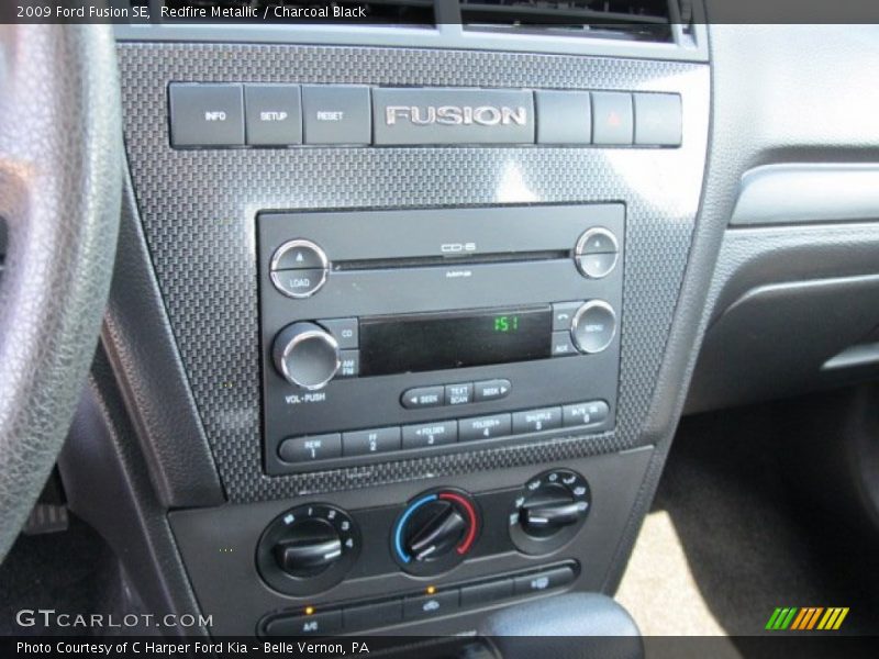 Redfire Metallic / Charcoal Black 2009 Ford Fusion SE