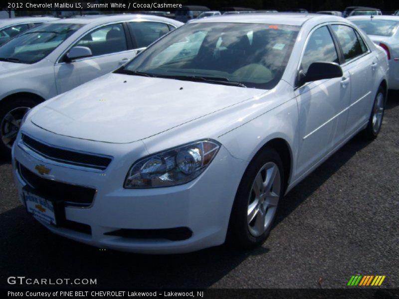 Summit White / Cocoa/Cashmere 2012 Chevrolet Malibu LS
