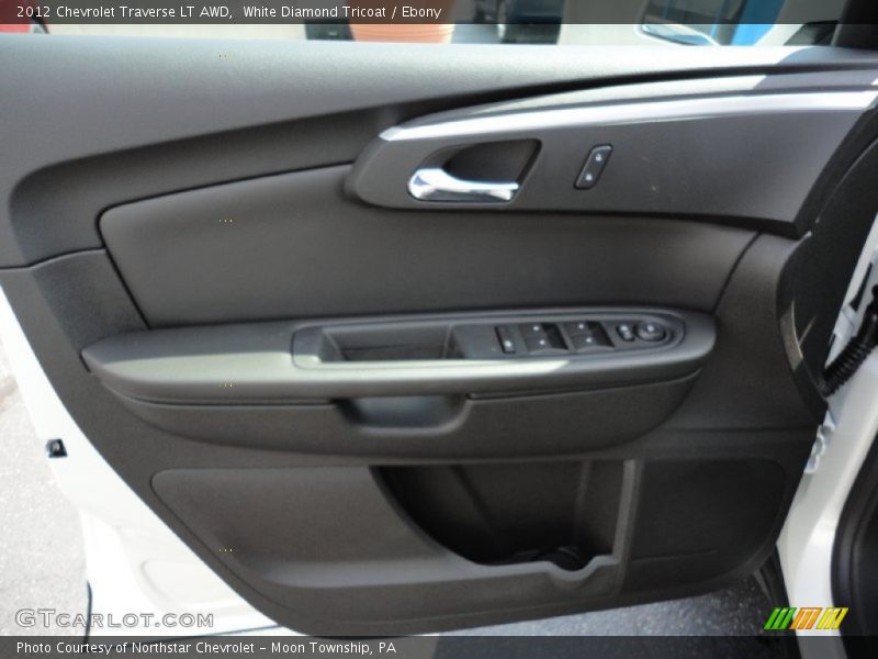 White Diamond Tricoat / Ebony 2012 Chevrolet Traverse LT AWD