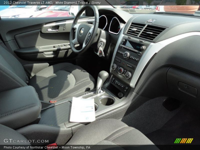 White Diamond Tricoat / Ebony 2012 Chevrolet Traverse LT AWD