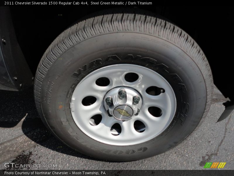 Steel Green Metallic / Dark Titanium 2011 Chevrolet Silverado 1500 Regular Cab 4x4