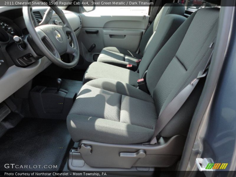 Steel Green Metallic / Dark Titanium 2011 Chevrolet Silverado 1500 Regular Cab 4x4