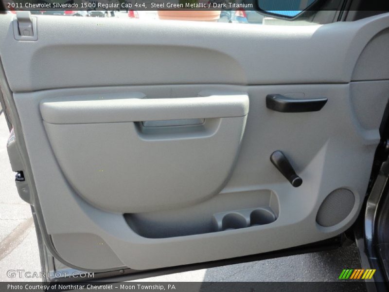 Steel Green Metallic / Dark Titanium 2011 Chevrolet Silverado 1500 Regular Cab 4x4