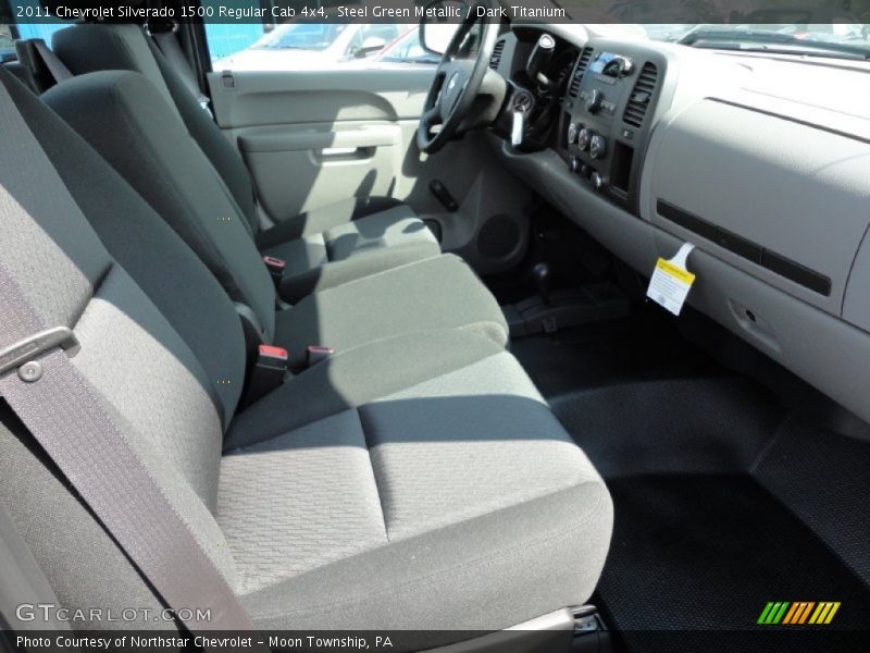 Steel Green Metallic / Dark Titanium 2011 Chevrolet Silverado 1500 Regular Cab 4x4
