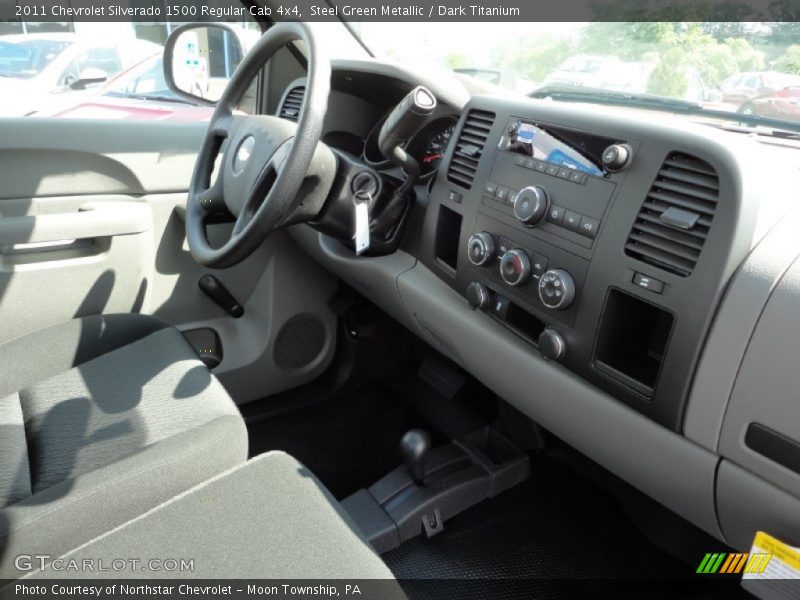 Steel Green Metallic / Dark Titanium 2011 Chevrolet Silverado 1500 Regular Cab 4x4