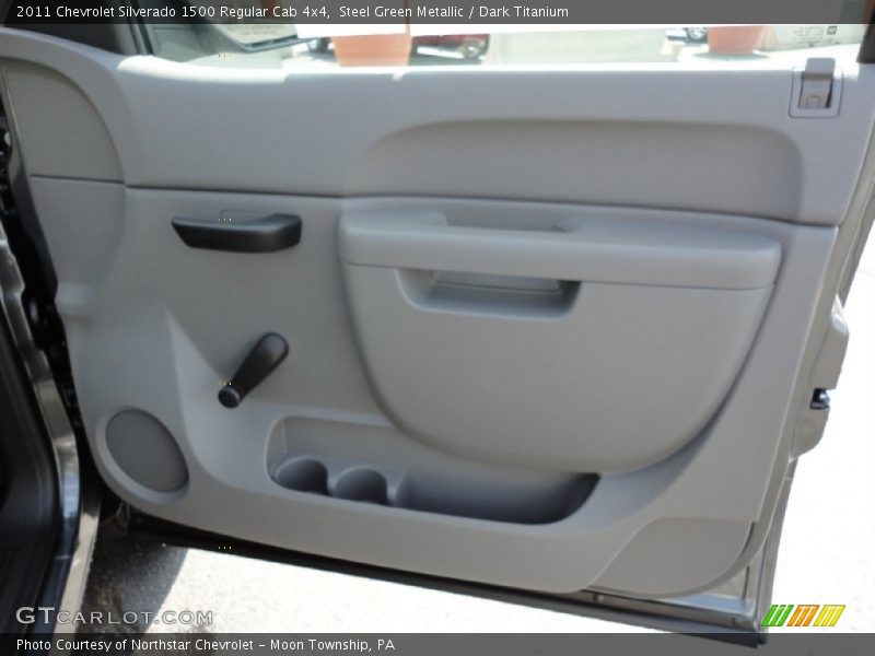 Steel Green Metallic / Dark Titanium 2011 Chevrolet Silverado 1500 Regular Cab 4x4