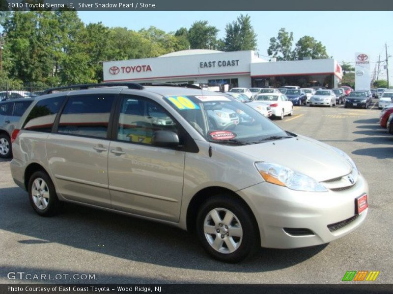 Silver Shadow Pearl / Stone 2010 Toyota Sienna LE