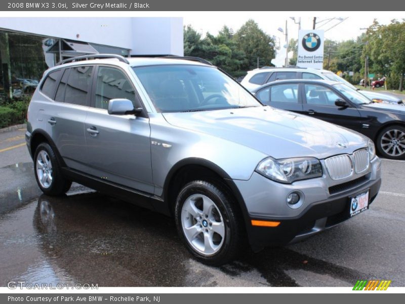 Silver Grey Metallic / Black 2008 BMW X3 3.0si