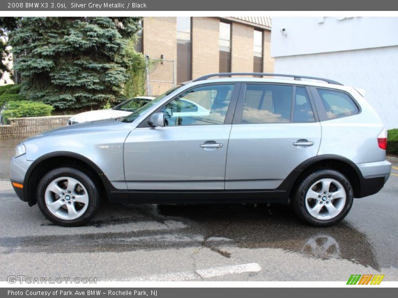 Silver Grey Metallic / Black 2008 BMW X3 3.0si