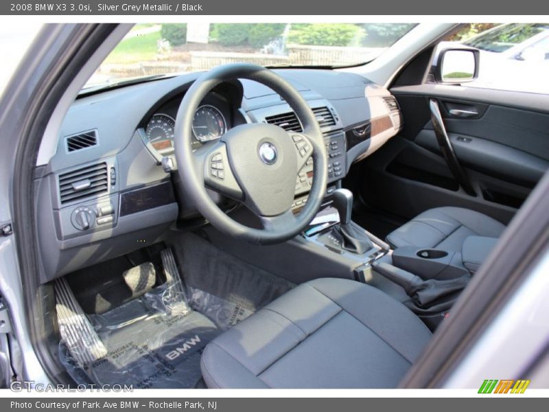 Silver Grey Metallic / Black 2008 BMW X3 3.0si