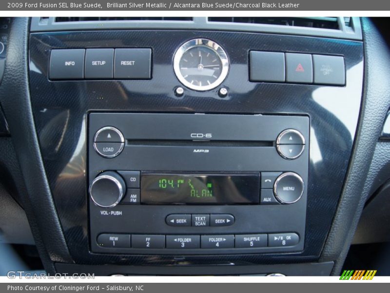 Brilliant Silver Metallic / Alcantara Blue Suede/Charcoal Black Leather 2009 Ford Fusion SEL Blue Suede