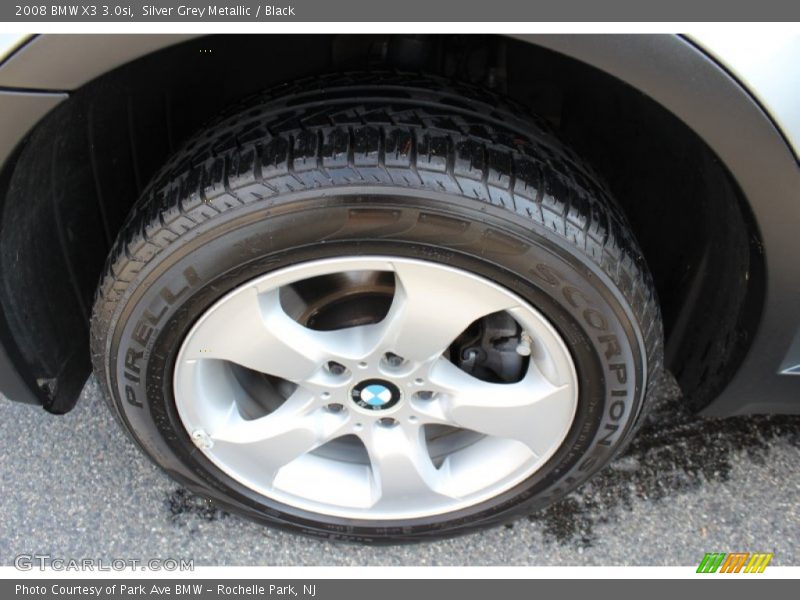 Silver Grey Metallic / Black 2008 BMW X3 3.0si