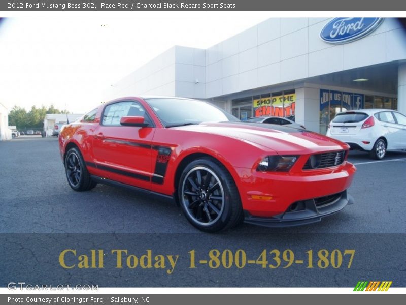 Race Red / Charcoal Black Recaro Sport Seats 2012 Ford Mustang Boss 302