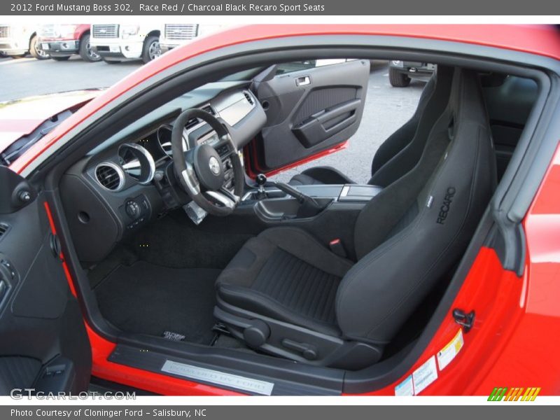  2012 Mustang Boss 302 Charcoal Black Recaro Sport Seats Interior