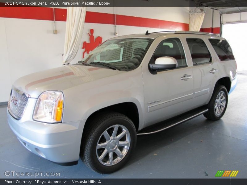 Pure Silver Metallic / Ebony 2011 GMC Yukon Denali AWD