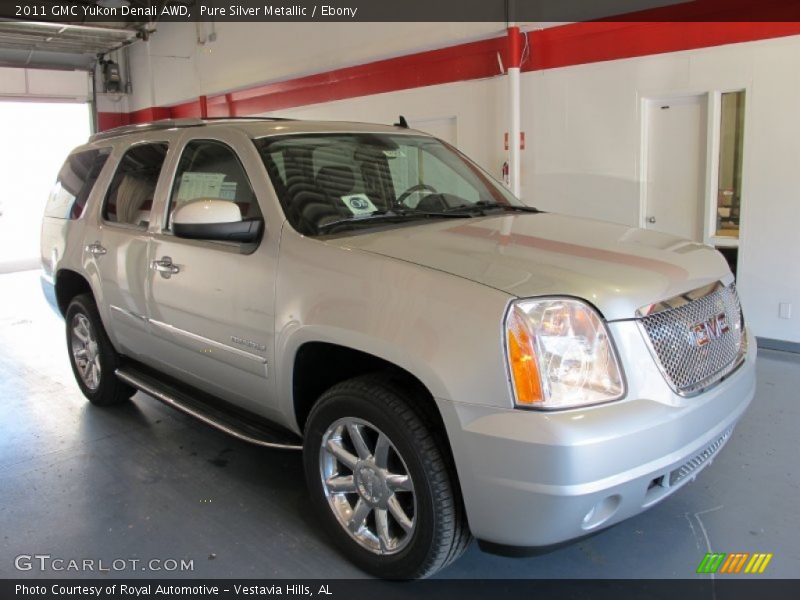 Pure Silver Metallic / Ebony 2011 GMC Yukon Denali AWD