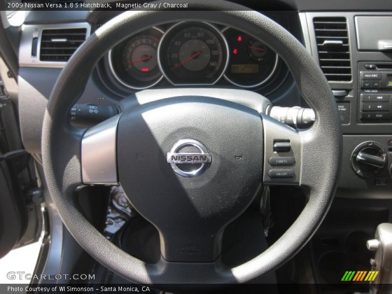 Magnetic Gray / Charcoal 2009 Nissan Versa 1.8 S Hatchback
