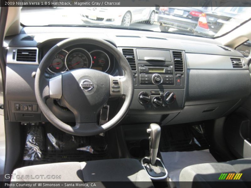 Magnetic Gray / Charcoal 2009 Nissan Versa 1.8 S Hatchback