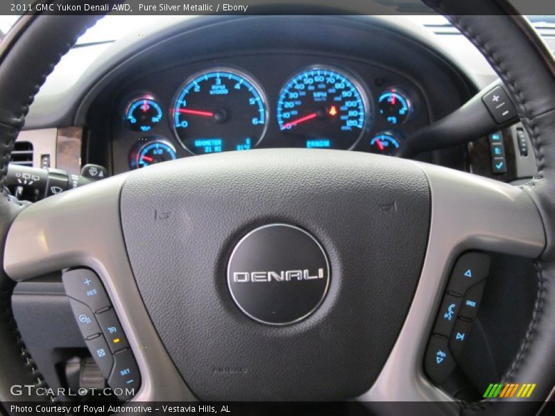 Pure Silver Metallic / Ebony 2011 GMC Yukon Denali AWD