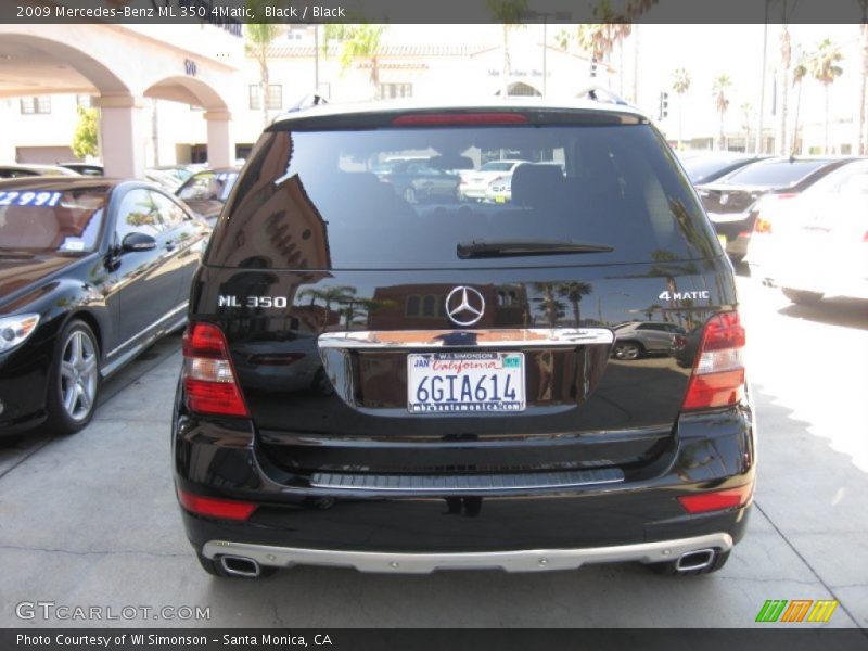 Black / Black 2009 Mercedes-Benz ML 350 4Matic