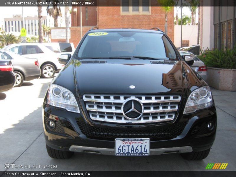 Black / Black 2009 Mercedes-Benz ML 350 4Matic