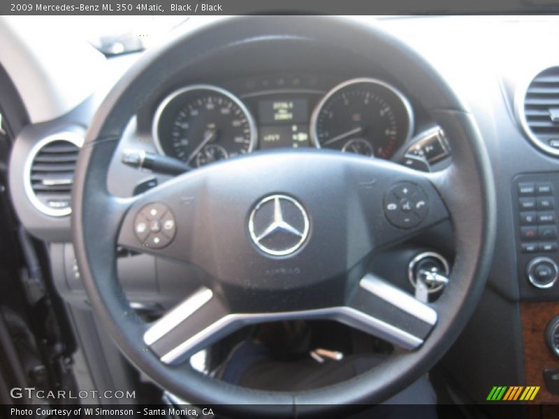 Black / Black 2009 Mercedes-Benz ML 350 4Matic