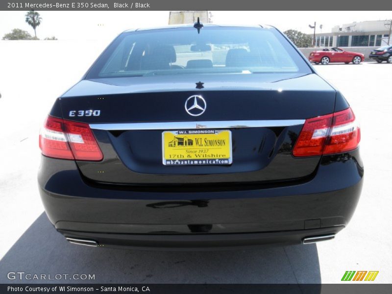 Black / Black 2011 Mercedes-Benz E 350 Sedan