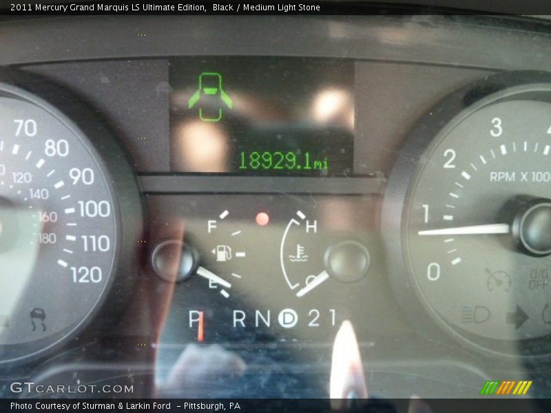 Black / Medium Light Stone 2011 Mercury Grand Marquis LS Ultimate Edition