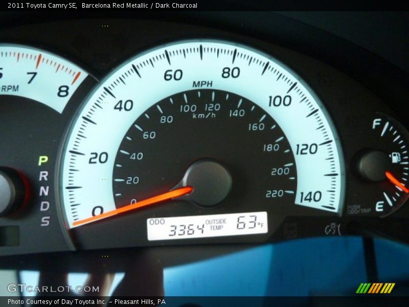 Barcelona Red Metallic / Dark Charcoal 2011 Toyota Camry SE
