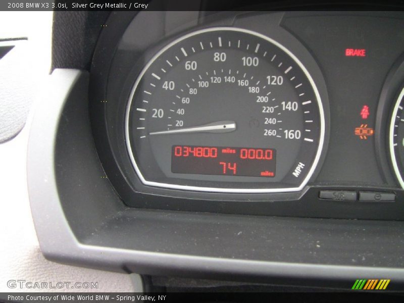 Silver Grey Metallic / Grey 2008 BMW X3 3.0si
