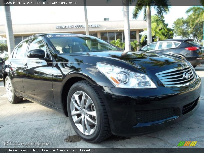 Black Obsidian / Wheat 2008 Infiniti G 35 Sedan