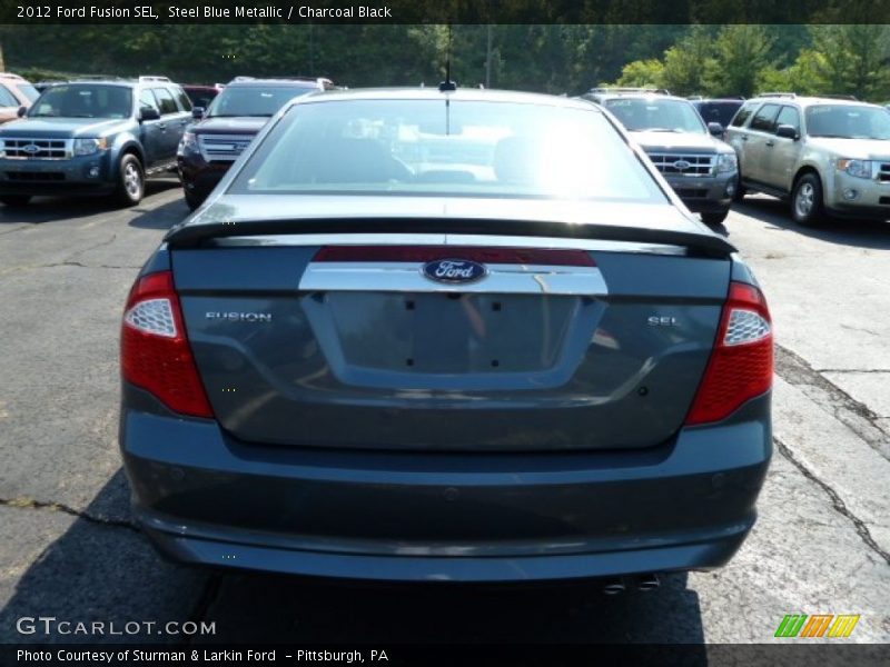 Steel Blue Metallic / Charcoal Black 2012 Ford Fusion SEL