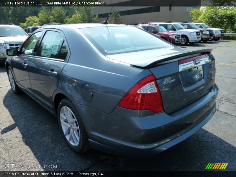 Steel Blue Metallic / Charcoal Black 2012 Ford Fusion SEL