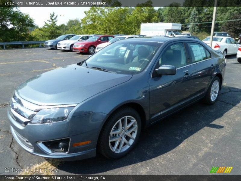 Steel Blue Metallic / Charcoal Black 2012 Ford Fusion SEL
