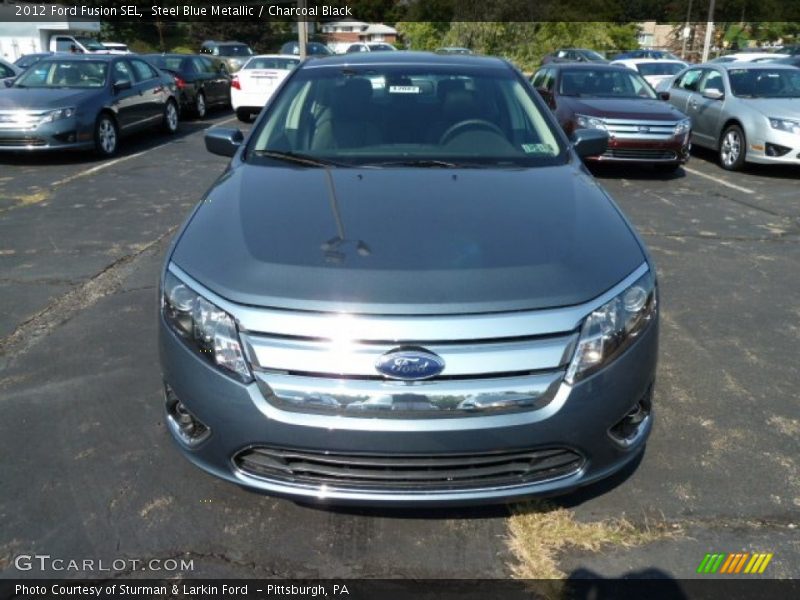 Steel Blue Metallic / Charcoal Black 2012 Ford Fusion SEL