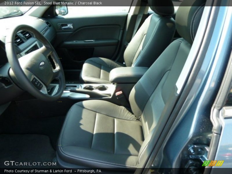 Steel Blue Metallic / Charcoal Black 2012 Ford Fusion SEL