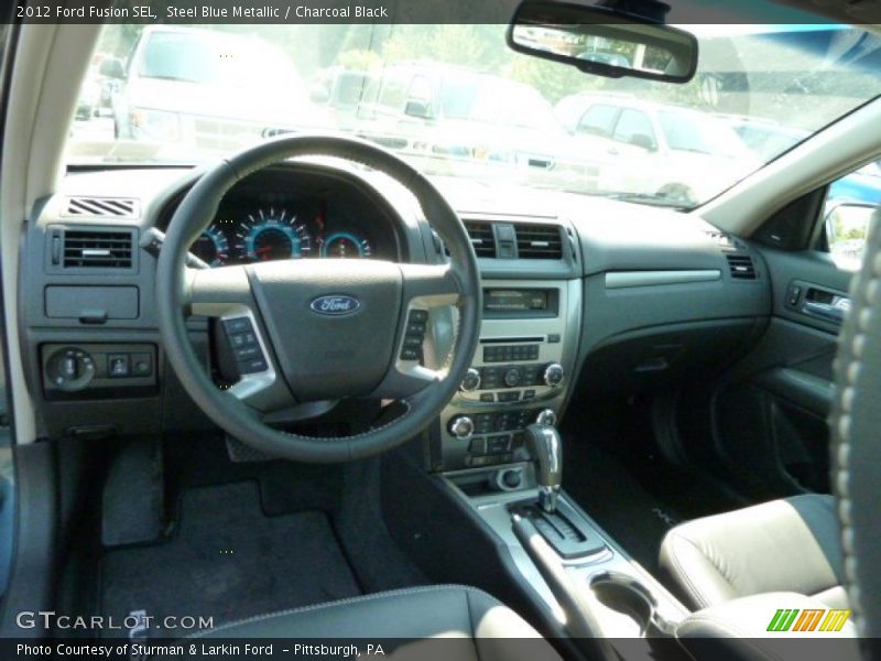 Steel Blue Metallic / Charcoal Black 2012 Ford Fusion SEL