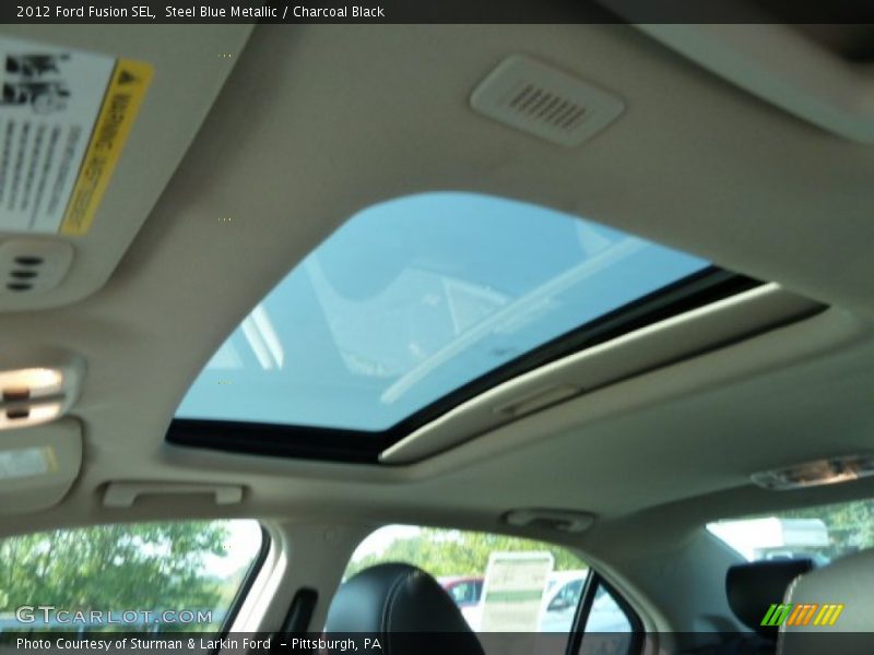 Steel Blue Metallic / Charcoal Black 2012 Ford Fusion SEL