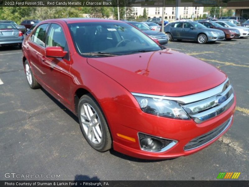 Red Candy Metallic / Charcoal Black 2012 Ford Fusion SEL