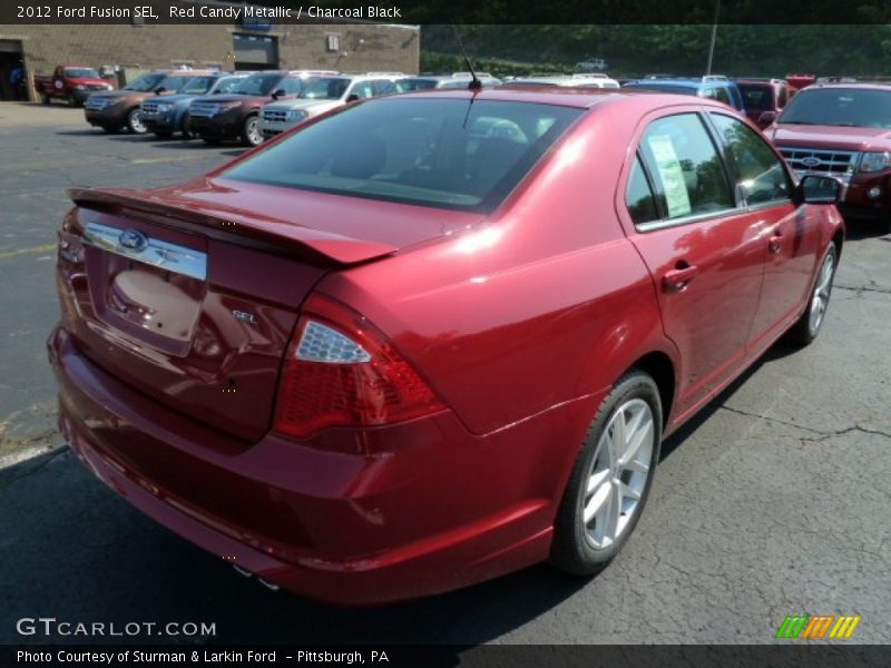 Red Candy Metallic / Charcoal Black 2012 Ford Fusion SEL
