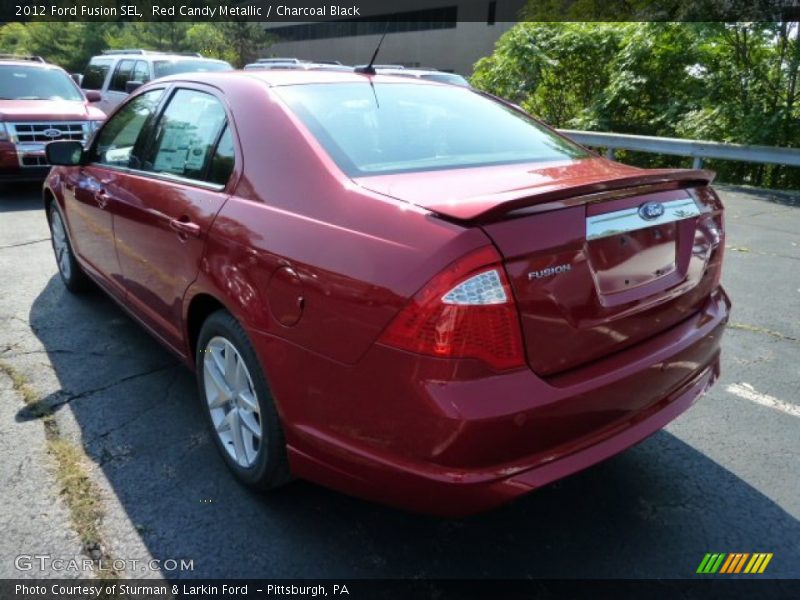 Red Candy Metallic / Charcoal Black 2012 Ford Fusion SEL