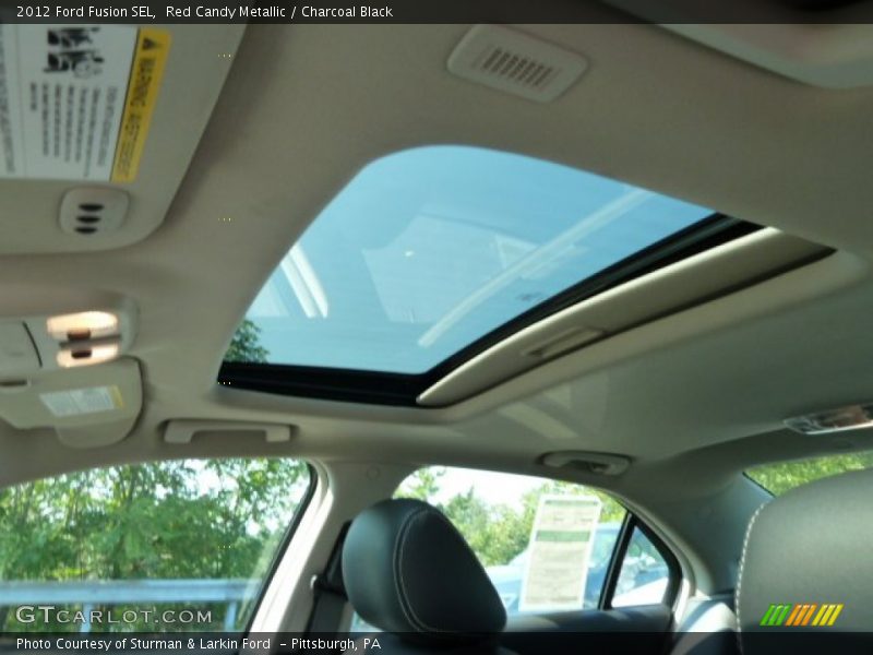 Red Candy Metallic / Charcoal Black 2012 Ford Fusion SEL