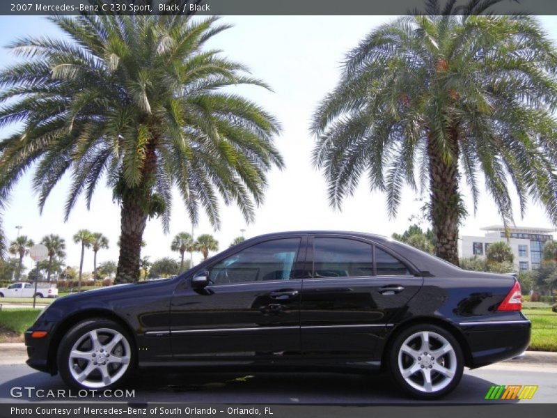Black / Black 2007 Mercedes-Benz C 230 Sport