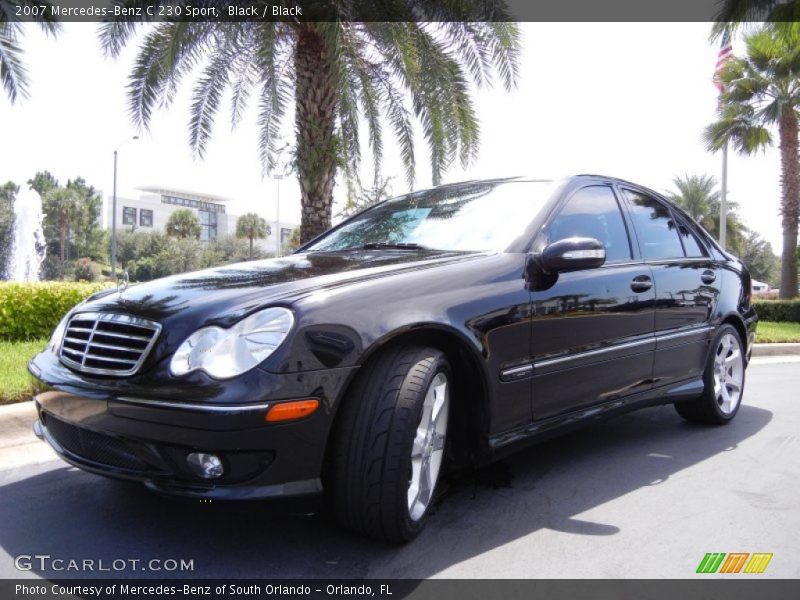 Black / Black 2007 Mercedes-Benz C 230 Sport