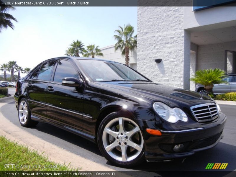 Black / Black 2007 Mercedes-Benz C 230 Sport